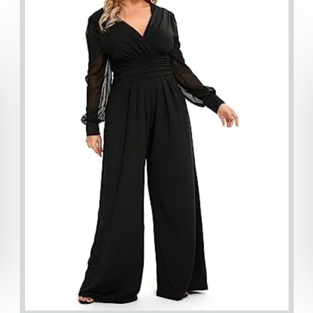 Chic Wine Red Long Sleeve Jumpsuit